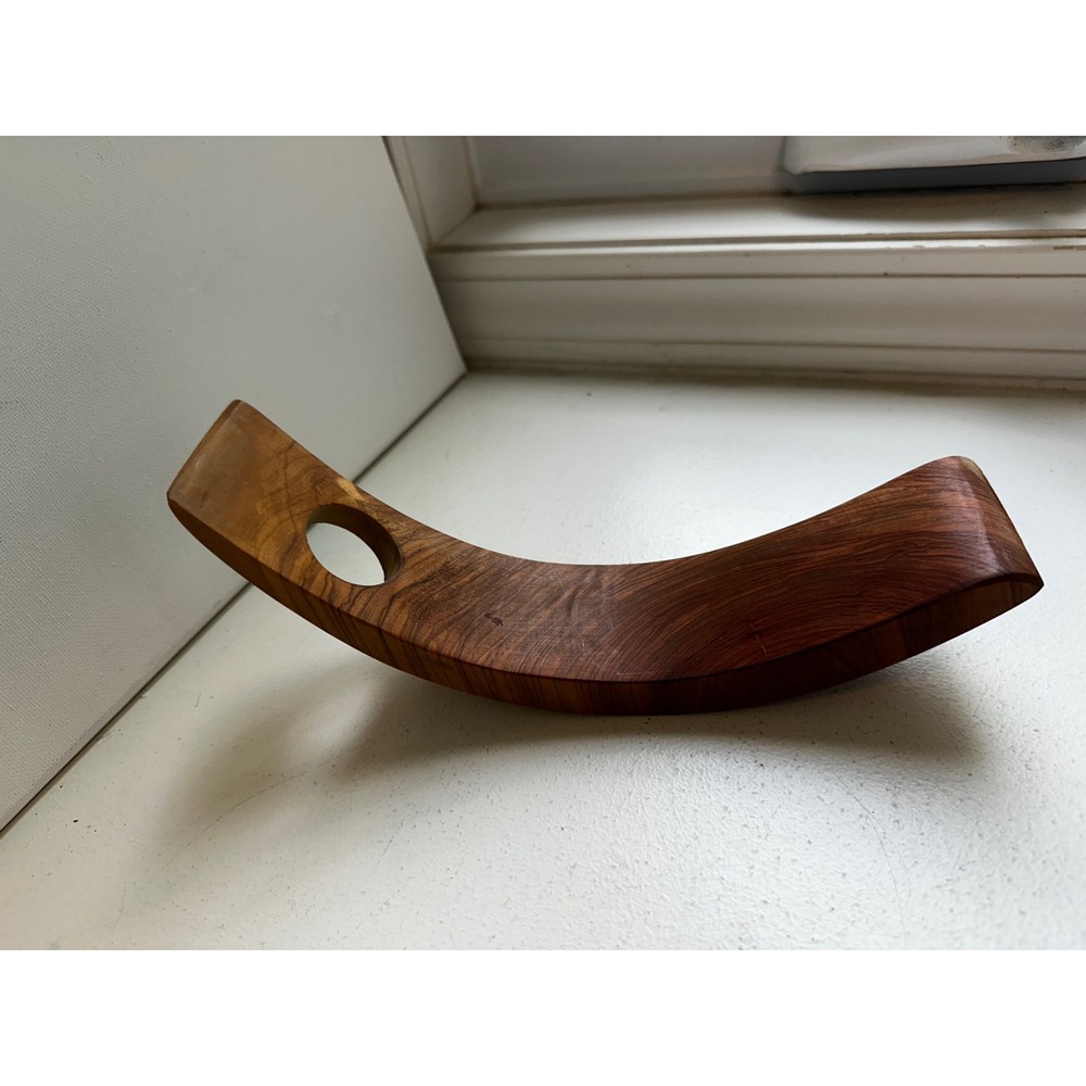 Modern Handmade Wooden Balancing Wine Bottle Holder Gravity Stand Natural Grain